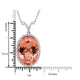 32.95 Morganite Necklaces with 1.24tct Diamond set in 14K Two Tone Gold
