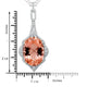 27.3 Morganite Necklaces with 1.81tct Diamond set in 14K Two Tone Gold