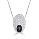0.96ct Natural Alexandrite Necklaces with 0.51tct diamonds set in Platinum
