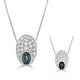 0.96ct Natural Alexandrite Necklaces with 0.51tct diamonds set in Platinum