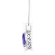 1.47Ct Tanzanite Pendant With 0.15Tct Diamonds Set In 14K White Gold