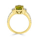 2.85ct Sphene ring with 0.48tct diamonds set in 14K yellow gold