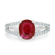 1.87Ct Ruby Ring With 0.34Tct Diamonds Set In 14K Yellow Gold
