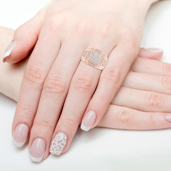 0.84ct Pink Diamond Ring with 0.3ct Diamonds set in 14K Rose Gold