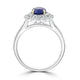 1.4ct Sapphire Rings with 0.44tct Diamond set in 14K White Gold