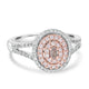 0.1ct Pink Diamond Rings with 0.46tct Diamond set in 14K Two Tone Gold