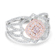 0.18ct Pink Diamond Rings with 0.65tct Diamond set in 14K Two Tone Gold