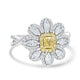 0.21ct Yellow Diamond Rings with 1.13tct Diamond set in 14K Two Tone Gold