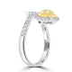 0.4ct Yellow Diamond Rings with 0.85tct Diamond set in 14K Two Tone Gold