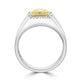 1ct Yellow Diamond Ring with 0.42ct Diamonds set in 14K Two Tone