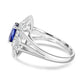 1.61ct Sapphire Rings with 0.37tct Diamond set in 14K White Gold