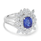 1.61ct Sapphire Rings with 0.37tct Diamond set in 14K White Gold