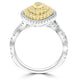 0.17ct Yellow Diamond Rings with 0.95tct Diamond set in 14K Two Tone Gold