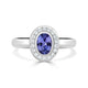 0.77ct Tanzanite Rings  with 0.15tct diamonds set in 14kt white gold