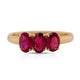 Past Present Future 1.48Tct Ruby Set In 14Kt Yellow Gold Band