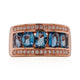 2.16tct Aquamarine ring with 0.22tct diamonds set in 14K rose gold