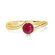 0.54ct Ruby Rings set in 14k yellow gold