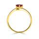 0.54ct Ruby Rings set in 14k yellow gold