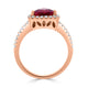 1.44ct Tourmaline ring with 0.49tct diamonds set in 14kt rose gold
