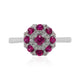 0.35ct Ruby ring with 0.12ct diamonds set in 14K two tone gold