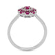 0.35ct Ruby ring with 0.12ct diamonds set in 14K two tone gold