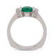 0.64Ct Emerald Ring With 0.14Tct Diamonds In 14K White Gold