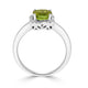 1.80ct Sphene ring with 0.10tct diamonds set in 14K white gold