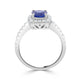 1.21Ct Sapphire Ring With 0.45Tct Diamonds Set In 14K White Gold