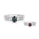 0.56ct Alexandrite Rings With 0.46tct Diamonds Set In Platinum 900 Platinum