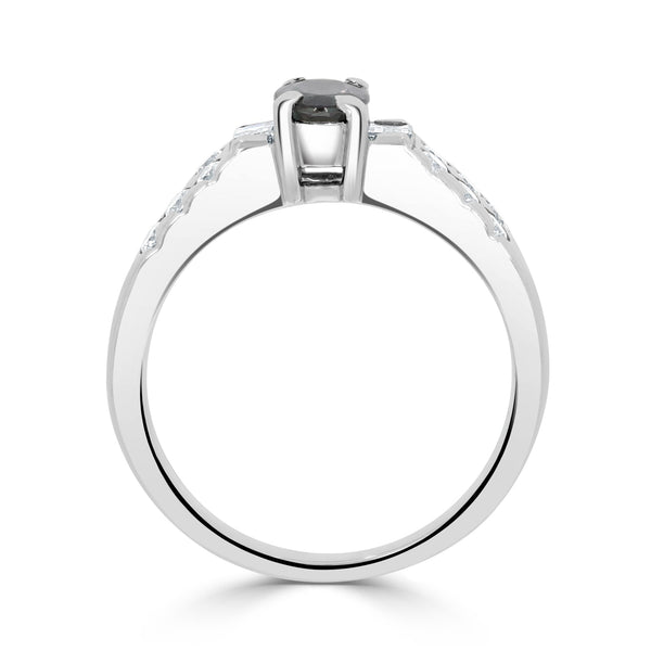 0.56ct Alexandrite Rings With 0.46tct Diamonds Set In Platinum 900 Platinum