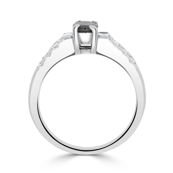 0.56ct Alexandrite Rings With 0.46tct Diamonds Set In Platinum 900 Platinum