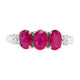 1.82tct Ruby Ring With 0.06tct Diamonds Set In 14kt White Gold