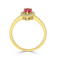 0.50ct Spinel ring with 0.14tct diamonds set in 14K yellow gold
