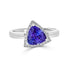 1.59ct Tanzanite ring with 0.12tct diamonds set in 14K white gold