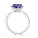 1.59ct Tanzanite ring with 0.12tct diamonds set in 14K white gold