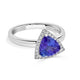 1.59ct Tanzanite ring with 0.12tct diamonds set in 14K white gold