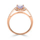 1.39ct Sapphire Rings with 0.26tct diamonds set in 18KT rose gold