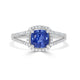 1.22ct Sapphire Ring with 0.19tct Diamonds set in 14K White Gold