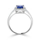 1.22ct Sapphire Ring with 0.19tct Diamonds set in 14K White Gold