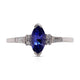 0.70Ct Marquise Tanzanite And 0.12Tct Baguette Diamonds Set In 14Kt White Gold Ring