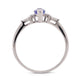 0.70Ct Marquise Tanzanite And 0.12Tct Baguette Diamonds Set In 14Kt White Gold Ring