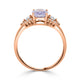 1.08ct Sapphire Rings with 0.18tct diamonds set in 18KT rose gold