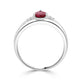 0.76 Ruby Rings with 0.05tct Diamond set in 18K White Gold