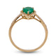 14K Yellow Gold Rings 1.11ct Emerald with 0.14tct Diamond Accents