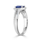 1.05ct Sapphire Ring with 0.21tct Diamonds set in 14K White Gold