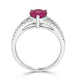 1.93ct Ruby ring with 0.31tct diamonds set in 14K white gold