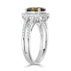 1.96ct Sapphire Rings with 0.40tct diamonds set in 14KT white gold