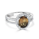 1.96ct Sapphire Rings with 0.40tct diamonds set in 14KT white gold