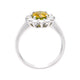 1.75Ct Demantoid Garnet Ring With 0.63Tct Diamonds In 14K White Gold
