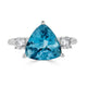 2.99ct Aquamarine Ring With 0.36tct Diamond Accents In 14Kt White Gold